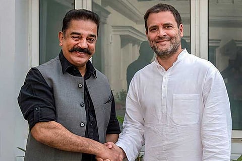 Kamal Haasan and Rahul Gandhi