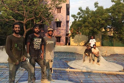 Professional skateboarders have designed the park on OMR