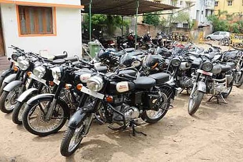 Two wheelers seized from the duo