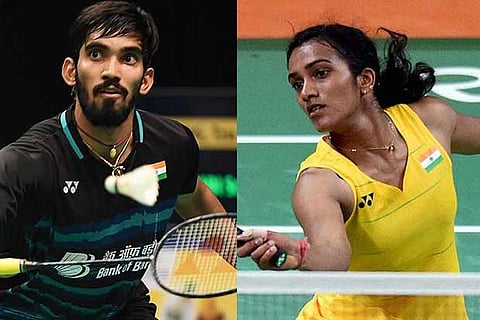 Kidambi Srikanth (L) and PV Sindhu