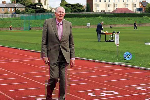 Sir Roger Bannister, who ran the first sub-four-minute mile in 1954