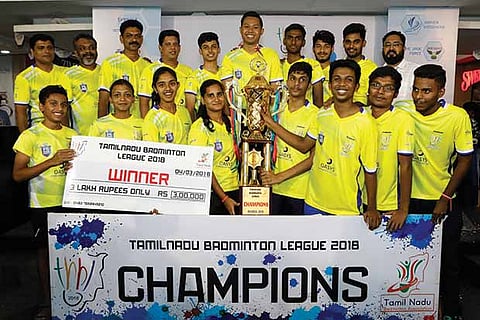 The victorious Flying Gravity team poses with the TNBL trophy