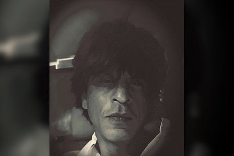 A dark selfie posted by Shah Rukh Khan in his Twitter account