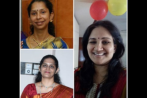 (Clockwise) Asha, Nirupama Sriram and Sigappi Muthiah