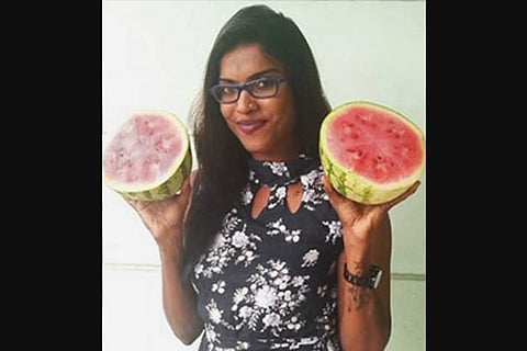 A photo of a protestor posted online