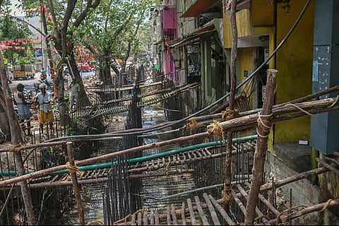 There are close to 25 buildings on the stretch, housing 40 families