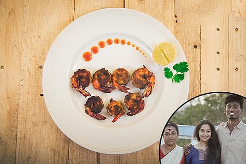 Prawn fry (Inset: Poornachandar, Vidya and Sharmila)