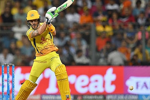 CSK's Faf du Plessis scored an unbeaten knock of 67 to take his side into the final