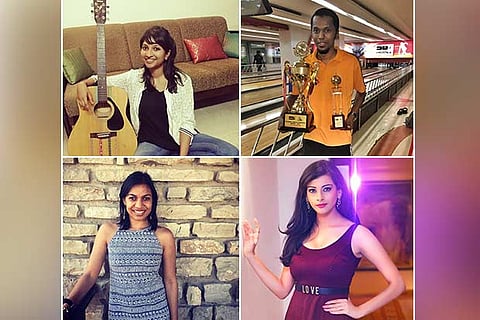 (Clockwise from Top) Shalini Selvarajan, Senthil Kumar, Swetha Sridhar, Rohini Rau