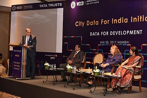 Mr Ratan Tata, Chairman of the Tata Trusts, addressing the CIty Data for India