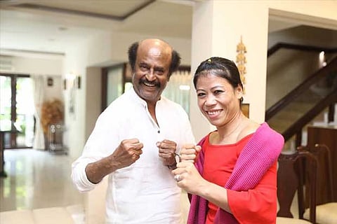 Superstar Rajinikanth with Mary Kom