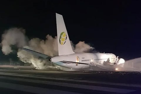 Boeing jet crash-lands at Guyana airport, six injured