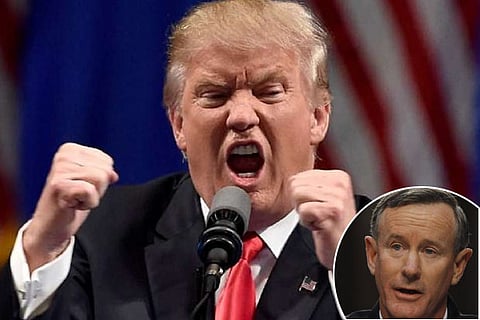 US President Trump (inset) Retired Admiral William H McRaven