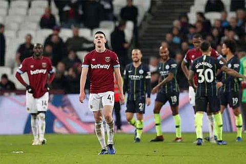 Man City stay top after 4-0 win at West Ham