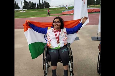 Ekta Bhyan topped the women?s club throw event