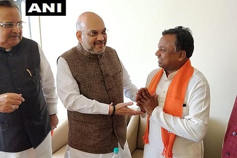 Chhattisgarh Congress working president and MLA Ramdayal Uike joined BJP in presence of Amit Shah