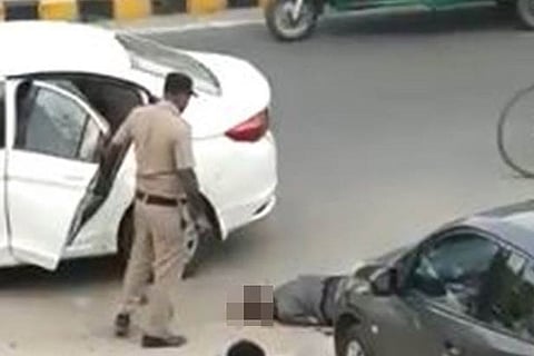 Screengrab from a video showing the victims of a broad day shooting