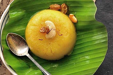 Delicious, golden pineapple kesari recipe from the kitchens of Mysore Palace