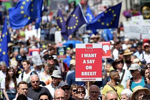 Thousands march in favour of People's Vote on Brexit