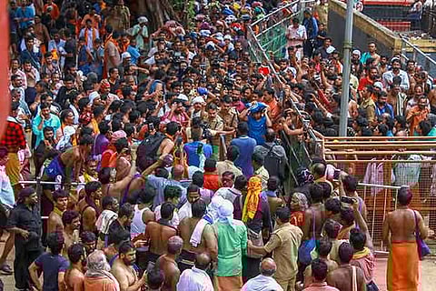 Dalit woman activist camping at Pamba as rains prevent Sabarimala trek
