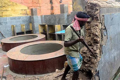 One of the six divine wells at Rameswaram