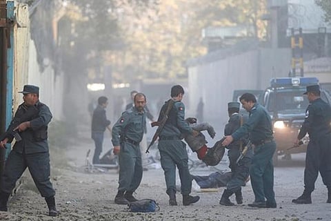 Suicide attack on Afghan police bus kills six