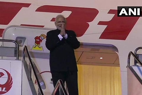 PM Narendra Modi departs for Delhi after concluding his two-day visit to Japan