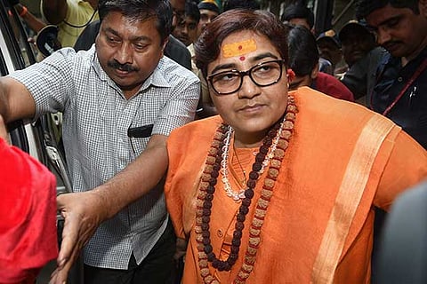 2008 Malegaon blast case accused Sadhvi Pragya Singh Thakur leaves the special NIA court