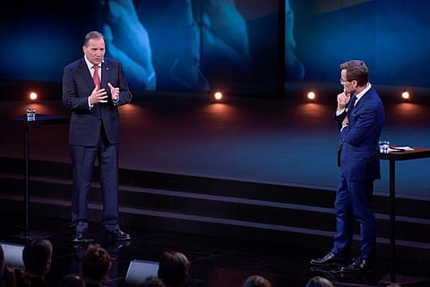 Ulf Kristersson, Moderate Party leader duels with Stefan Lofven, leader of Social Democratic Party