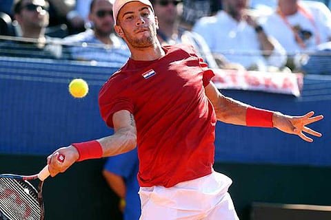 Borna Coric of Croatia defeated USA?s Frances Tiafoe in five sets