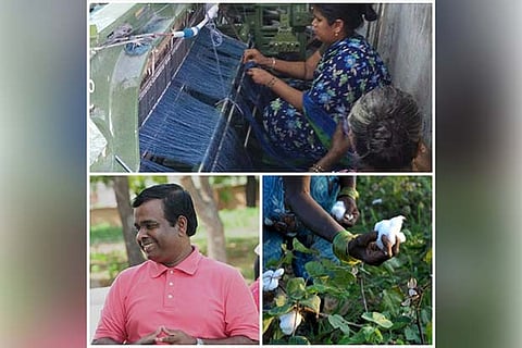 Weavers producing clothes; Coromandel cotton ; Xavier Benedict