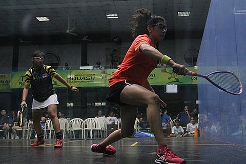 Ananya Dabke put up a great fight against Malaysian Jessica in quarters of Asian Junior Squash