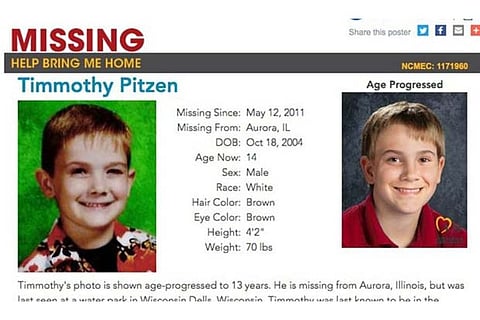 Timmothy Pitzen, missing since May 12, 2011
