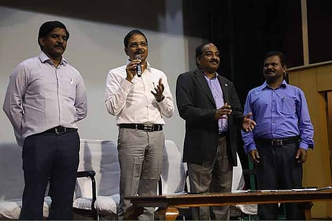 CEO Satyabrata Sahoo speaks during an event at Anna University on Wednesday