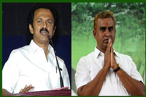 MK Stalin and SP Velumani