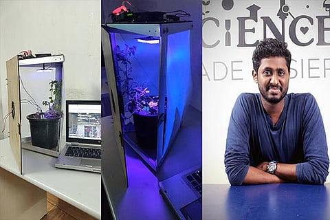 A bot-equipped greenhouse by Sciencotonic creates suitable conditions for plant growth; Narendran Asokan