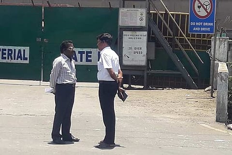 Members of the Central government panel at the Sterlite unit in Thoothukudi on Wednesday