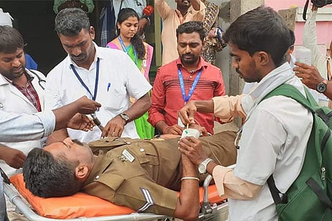 The police constable who fell unconscious on Tuesday