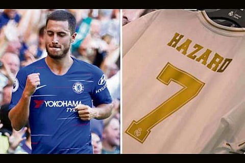 Real Madrid's number 7 jersey goes to Hazard