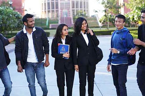 Celebrating the first step into college while marking the last at home…