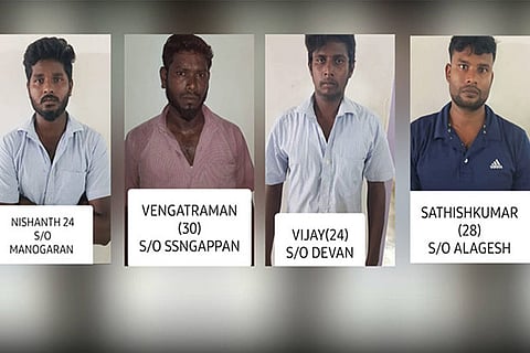 The accused who were arrested by the police