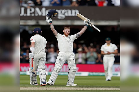 Ashes: Stokes' unbeaten ton helps Eng set Aus 267-run target