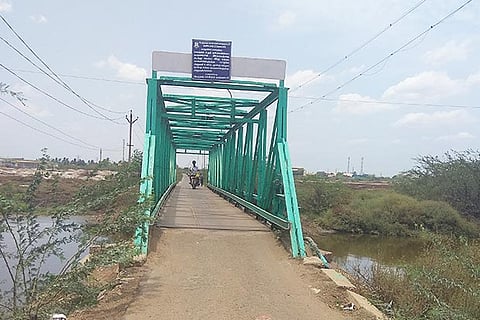 Bridge constructed by TPL used by residents of Burma Nagar