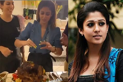 Nayanthara enjoying her turkey meal with her friends
