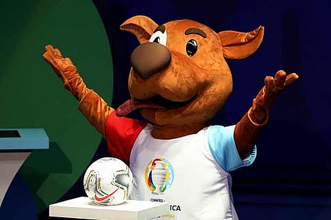 Pibe, the mascot of the 2020 Copa America. File Photo: PTI