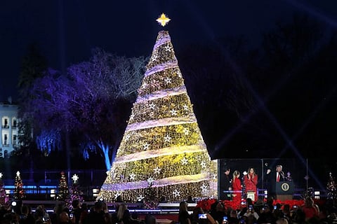 Trump, First Lady take part in National Christmas Tree lighting
