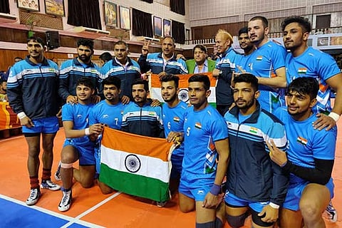 The Indian men?s kabaddi team defeated Sri Lanka in the final to clinch gold