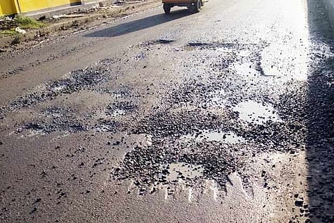 Loose gravel on the road is posing danger to motorists