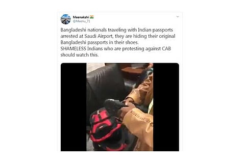 Does Bangladeshis travelling with fake Indian passports have anything to do with CAA?