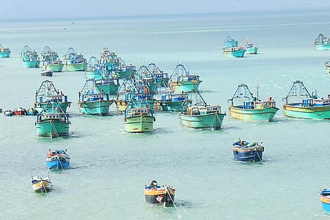 Fishing operation, however, continued off Pamban as the weather was comparatively normal